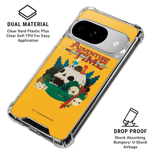 Adult Swim Adventure Time Cave Of Skulls Google Pixel 10 Clear Case